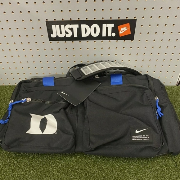 duke blue devils nike utility power medium duffel gym bag black DB6004 010 - Picture 4 of 10